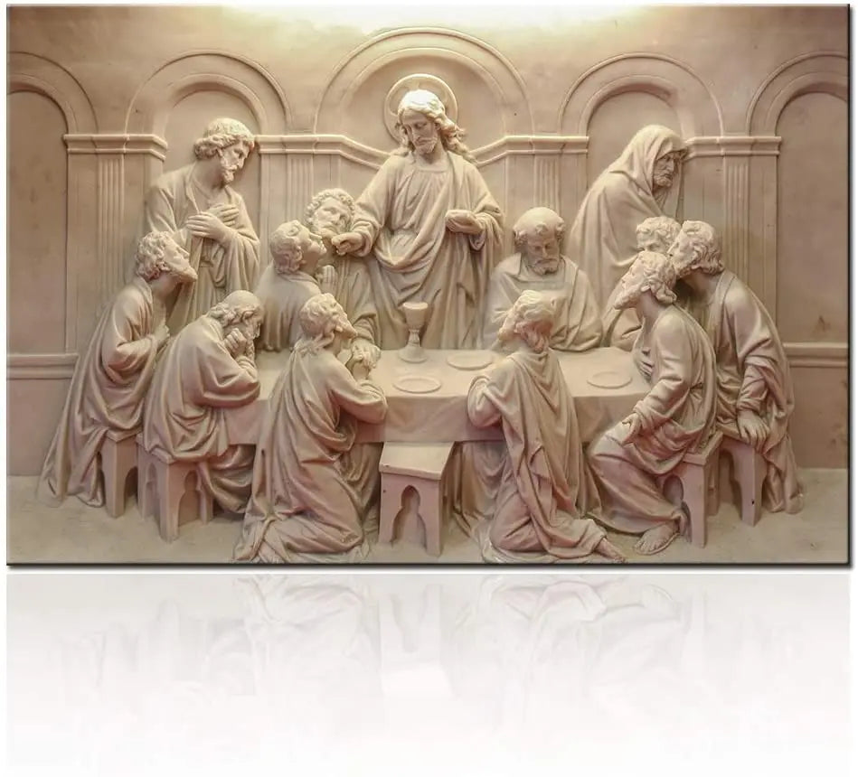 Last Supper Sculpt: 3D Canvas Art